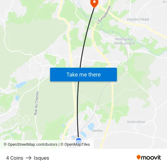 4 Coins to Isques map