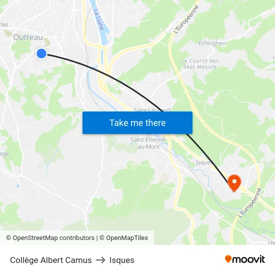 Collège Albert Camus to Isques map