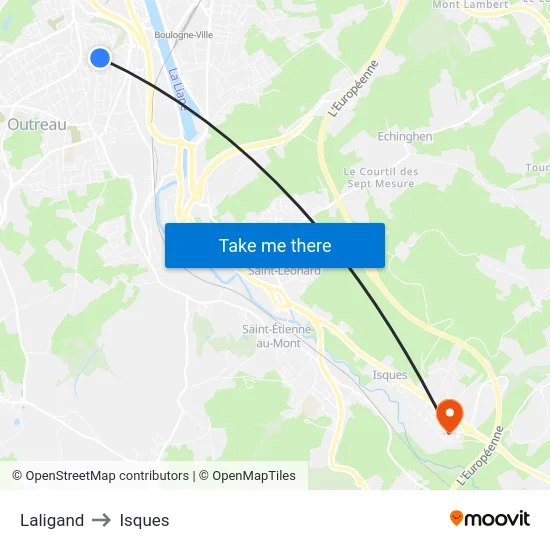 Laligand to Isques map