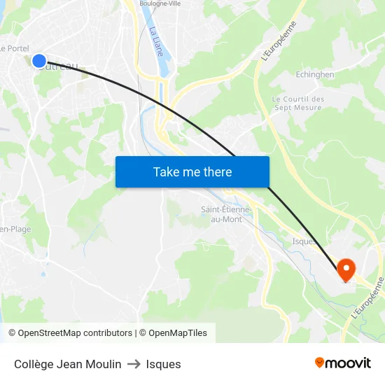Collège Jean Moulin to Isques map