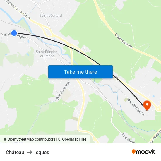 Château to Isques map