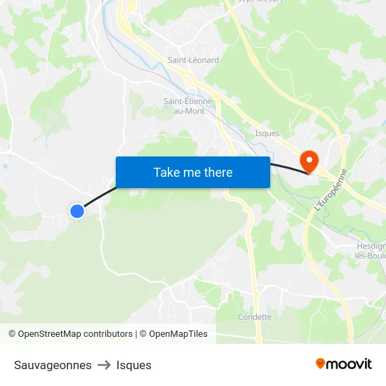 Sauvageonnes to Isques map