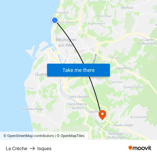 La Crèche to Isques map