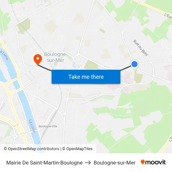 Mairie De Saint-Martin-Boulogne to Boulogne-sur-Mer map
