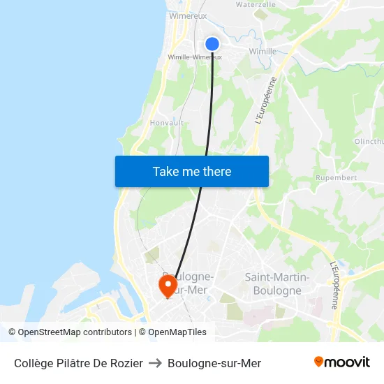 Collège Pilâtre De Rozier to Boulogne-sur-Mer map