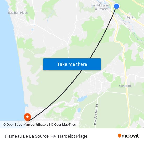 Hameau De La Source to Hardelot Plage map