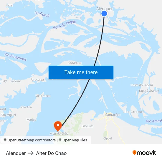 Alenquer to Alter Do Chao map