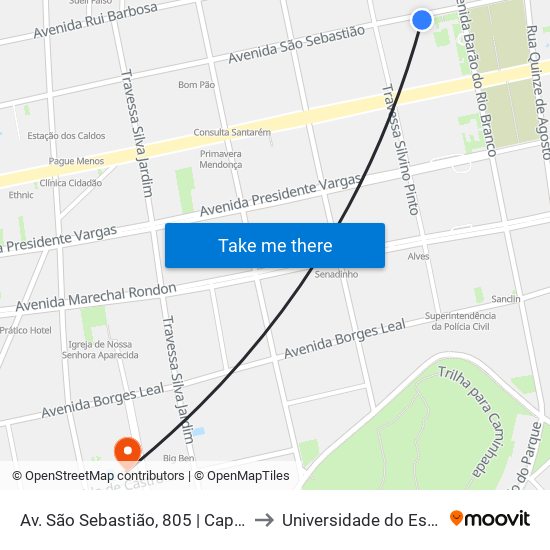 Av. São Sebastião, 805 | Capela Nsa Senhora De Lourdes to Universidade do Estado do Pará (UEPA) map