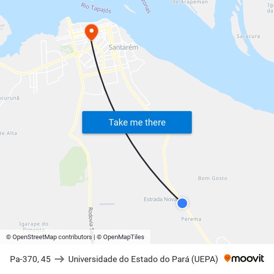 Pa-370, 45 to Universidade do Estado do Pará (UEPA) map