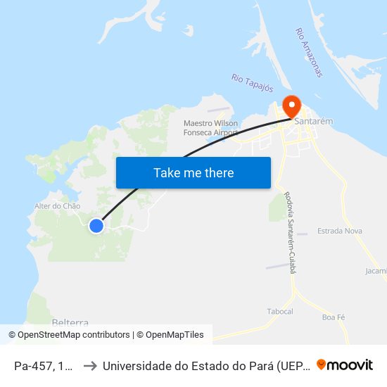 Pa-457, 100 to Universidade do Estado do Pará (UEPA) map