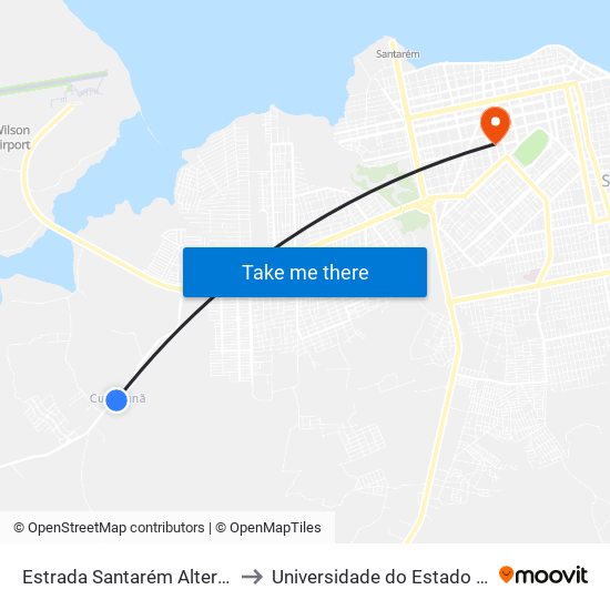 Estrada Santarém Alter Do Chão, 2363 to Universidade do Estado do Pará (UEPA) map