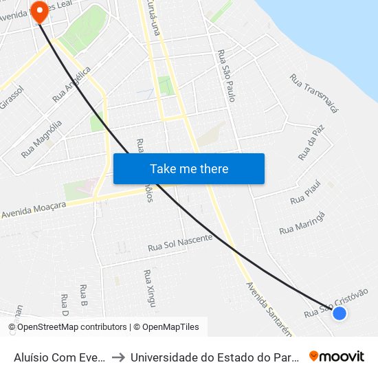 Aluísio Com Everaldo to Universidade do Estado do Pará (UEPA) map