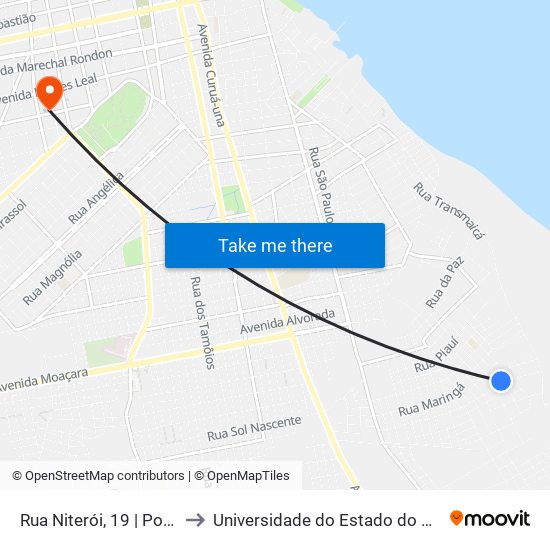 Rua Niterói, 19 | Ponto Final to Universidade do Estado do Pará (UEPA) map