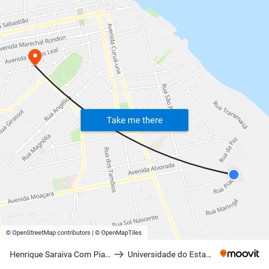 Henrique Saraiva Com Piauí | Sentido Sudeste to Universidade do Estado do Pará (UEPA) map