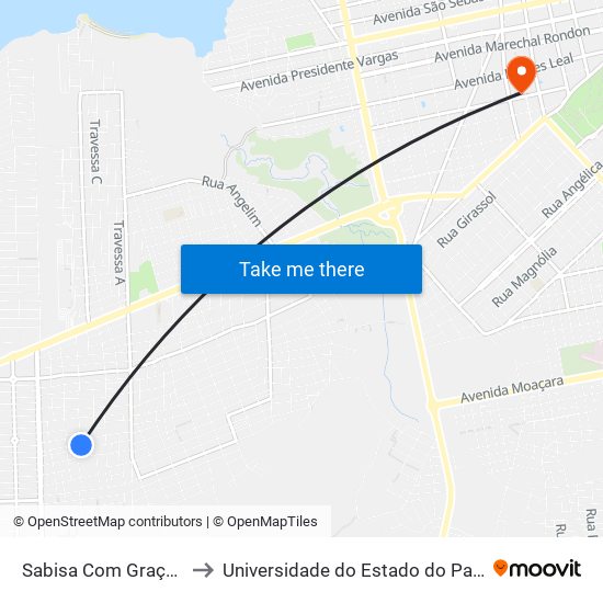 Sabisa Com Graça E Paz to Universidade do Estado do Pará (UEPA) map