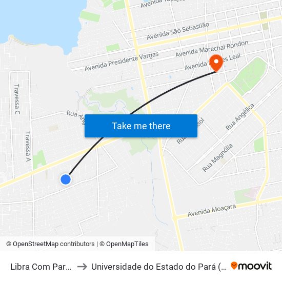 Libra Com Paraíso to Universidade do Estado do Pará (UEPA) map