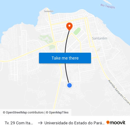 Tv. 29 Com Itamarati to Universidade do Estado do Pará (UEPA) map