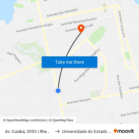 Av. Cuiabá, 3093 | Rhema Refrigeração to Universidade do Estado do Pará (UEPA) map