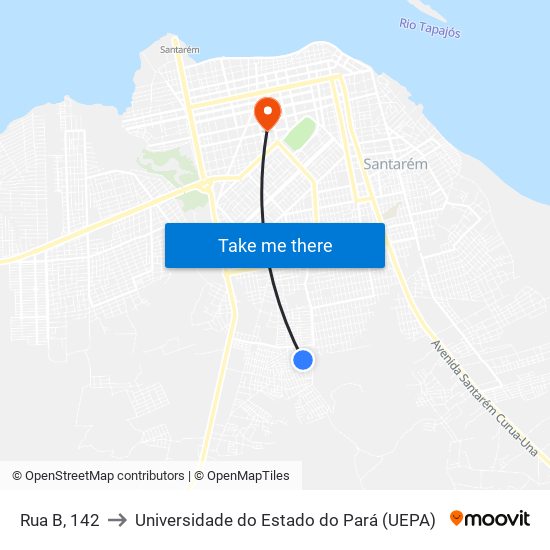 Rua B, 142 to Universidade do Estado do Pará (UEPA) map