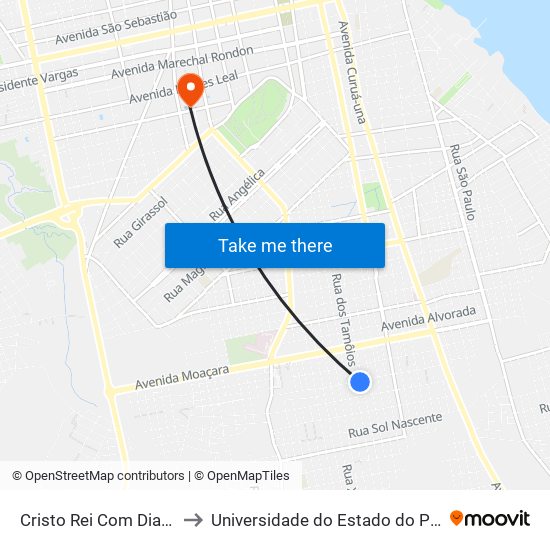 Cristo Rei Com Diamantino to Universidade do Estado do Pará (UEPA) map