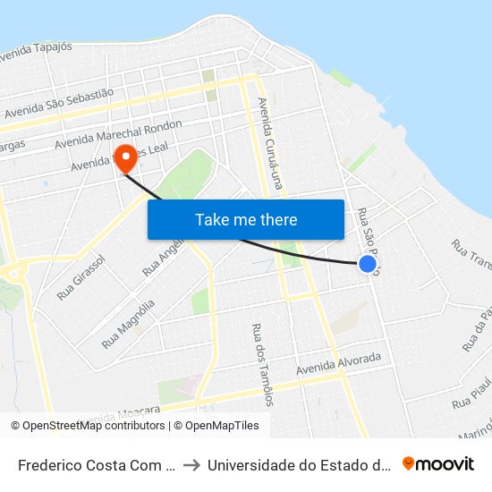 Frederico Costa Com Fé Em Deus to Universidade do Estado do Pará (UEPA) map