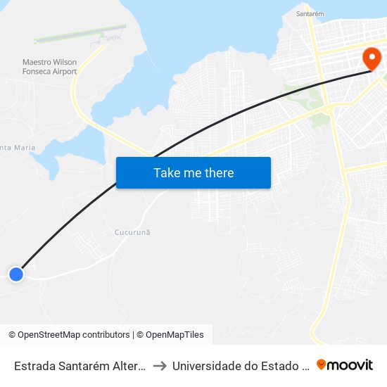 Estrada Santarém Alter Do Chão, 5799 to Universidade do Estado do Pará (UEPA) map