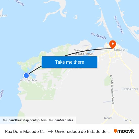 Rua Dom Macedo Costa, 247 to Universidade do Estado do Pará (UEPA) map