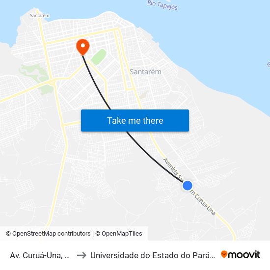 Av. Curuá-Una, 2418 to Universidade do Estado do Pará (UEPA) map