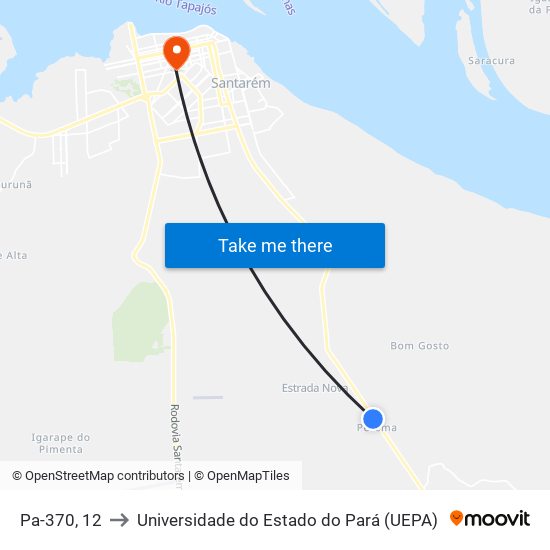 Pa-370, 12 to Universidade do Estado do Pará (UEPA) map