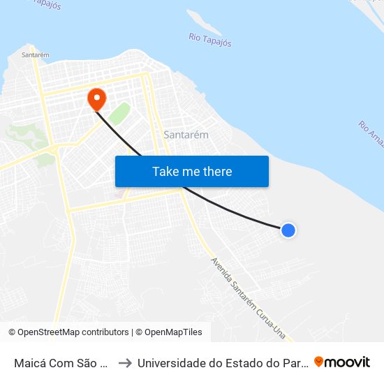 Maicá Com São Miguel to Universidade do Estado do Pará (UEPA) map