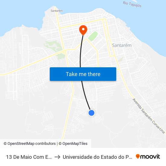 13 De Maio Com Everaldo to Universidade do Estado do Pará (UEPA) map