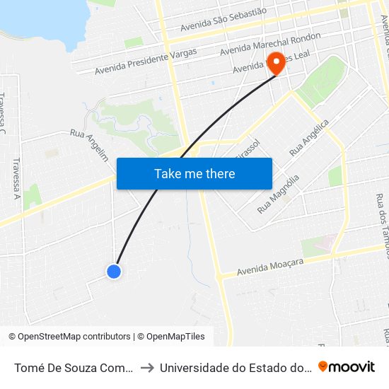 Tomé De Souza Com São Jorge to Universidade do Estado do Pará (UEPA) map