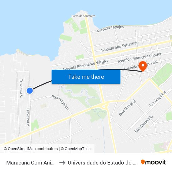 Maracanã Com Anisio Farias to Universidade do Estado do Pará (UEPA) map