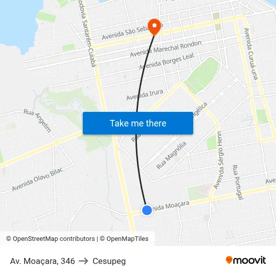 Av. Moaçara, 346 to Cesupeg map