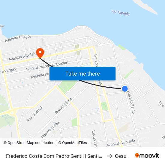 Frederico Costa Com Pedro Gentil | Sentido Norte to Cesupeg map