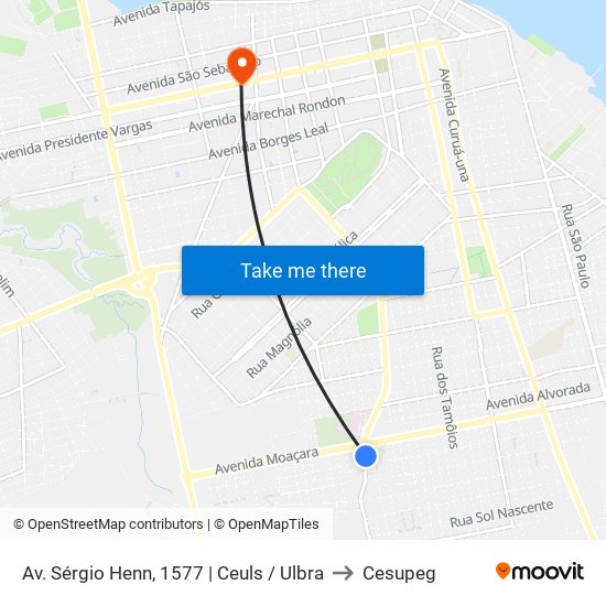 Av. Sérgio Henn, 1577 | Ceuls / Ulbra to Cesupeg map