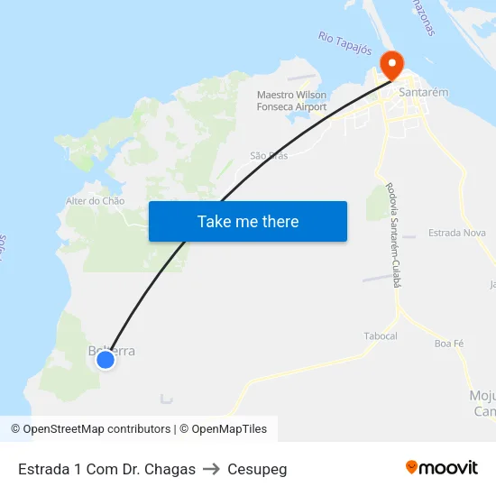 Estrada 1 Com Dr. Chagas to Cesupeg map