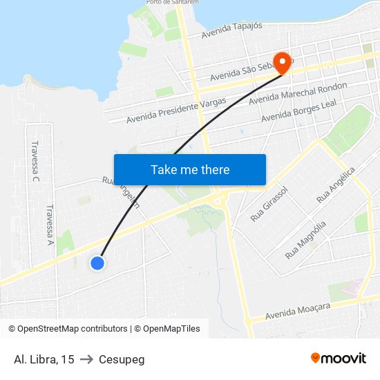 Al. Libra, 15 to Cesupeg map