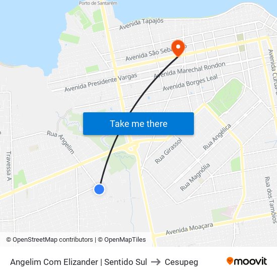 Angelim Com Elizander | Sentido Sul to Cesupeg map