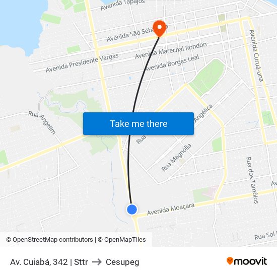 Av. Cuiabá, 342 | Sttr to Cesupeg map