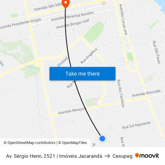 Av. Sérgio Henn, 2521 | Imóveis Jacarandá to Cesupeg map