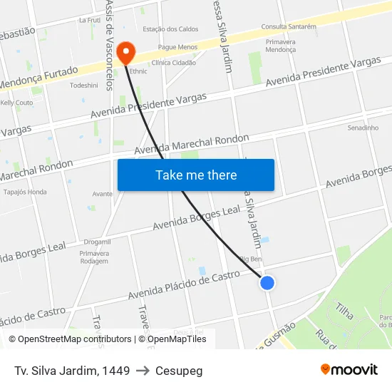 Tv. Silva Jardim, 1449 to Cesupeg map