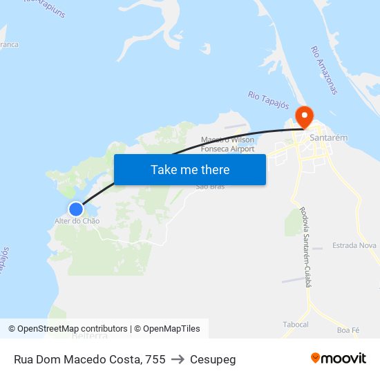 Rua Dom Macedo Costa, 755 to Cesupeg map