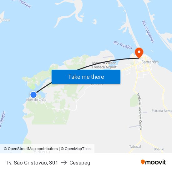 Tv. São Cristóvão, 301 to Cesupeg map
