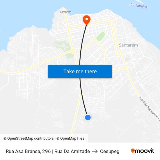 Rua Asa Branca, 296 | Rua Da Amizade to Cesupeg map