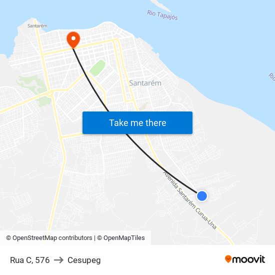 Rua C, 576 to Cesupeg map
