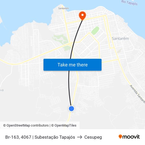 Br-163, 4067 | Subestação Tapajós to Cesupeg map