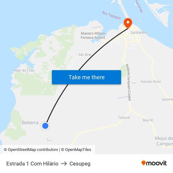 Estrada 1 Com Hilário to Cesupeg map
