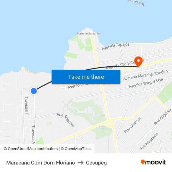 Maracanã Com Dom Floriano to Cesupeg map