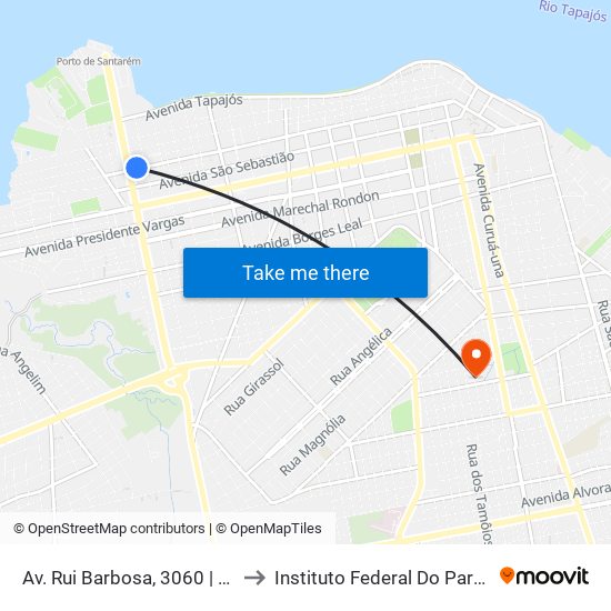 Av. Rui Barbosa, 3060 | Autocar Refrigeração to Instituto Federal Do Pará - Campus Santarém map